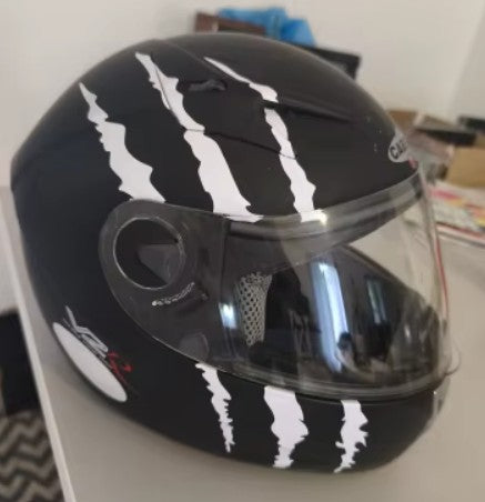 Monster klauw motor helm sticker