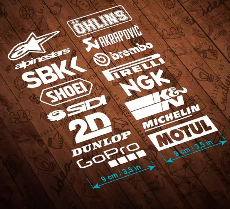 Racing Moto Sponsoren stickerset