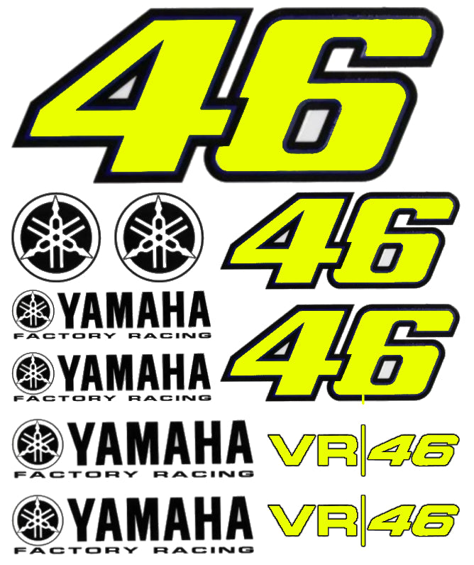 VR46 Rossi Yamaha stickerset