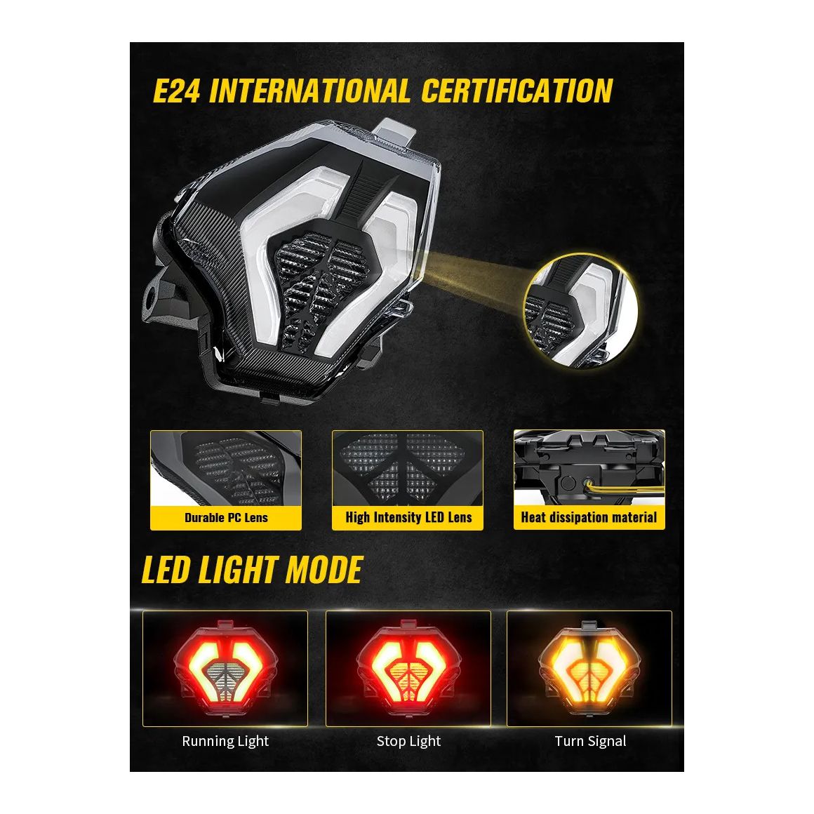 LED achterlicht V2 Yamaha MT25 MT03 MT07 FZ 07 YZF R3 R25